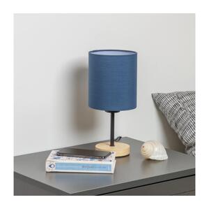 Brilagi - Stolní lampa NUBILA WOOD 1xE27/25W/230V dub/tmavě modrá BG1567+BG1575