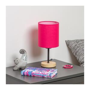 Brilagi Brilagi - Stolní lampa NUBILA WOOD 1xE27/25W/230V dub/růžová