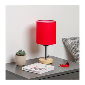 Brilagi Brilagi - Stolní lampa NUBILA WOOD 1xE27/25W/230V dub/červená