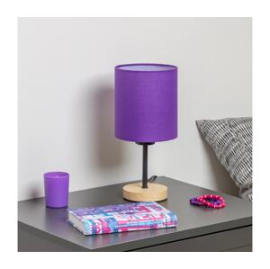 Brilagi Brilagi - Stolní lampa NUBILA WOOD 1xE27/25W/230V dub/fialová
