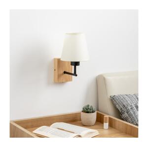 Brilagi - Nástěnná lampa NUBILA WOOD 1xE27/25W/230V dub/krémová BG1561+BG1572
