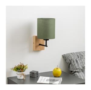 Brilagi - Nástěnná lampa NUBILA WOOD 1xE27/25W/230V dub/zelená BG1561+BG1576