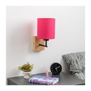 Brilagi Brilagi - Nástěnná lampa NUBILA WOOD 1xE27/25W/230V dub/růžová