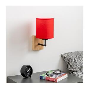 Brilagi Brilagi - Nástěnná lampa NUBILA WOOD 1xE27/25W/230V dub/červená