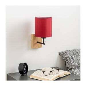 Brilagi Brilagi - Nástěnná lampa NUBILA WOOD 1xE27/25W/230V dub/pompejská červená