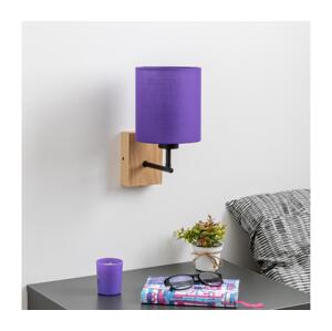 Brilagi Brilagi - Nástěnná lampa NUBILA WOOD 1xE27/25W/230V dub/fialová