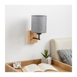 Brilagi - Nástěnná lampa NUBILA WOOD 1xE27/25W/230V dub/šedá BG1561+BG1582
