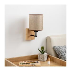 Brilagi - Nástěnná lampa NUBILA WOOD 1xE27/25W/230V dub/hnědá BG1561+BG1583