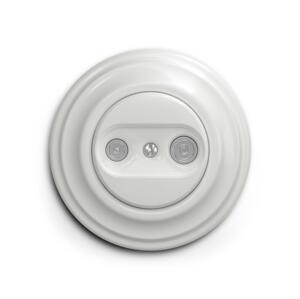 lap - Retro účastnická zásuvka TV+R (průběžná) s rámečkem bílá KA0007+KA0065