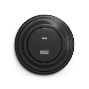 lap - Retro USB zásuvka A+C s rámečkem antracit KA0043+KA0083