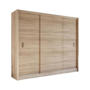 Šatní skříň s posuvnými dveřmi SAPHIRA 250x215 cm dub sonoma