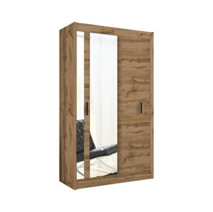 Šatní skříň se zrcadlem SABRINA 120x215 cm dub woltan