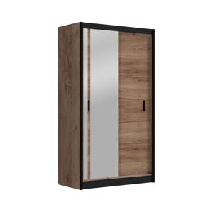 Šatní skříň se zrcadlem SABRINA 120x215 cm dub craft