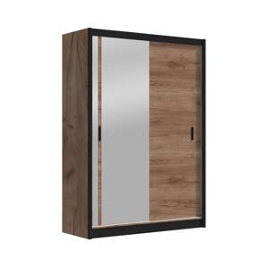 Šatní skříň se zrcadlem SABRINA 150x215 cm dub craft