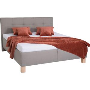 POHODA Čalouněná postel s úložným prostorem bez matrace MARIA 160x200 cm taupe