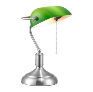 Brilagi Brilagi - Stolní lampa BANK OFFICE 1xE27/60W/230V lesklý chrom/zelená