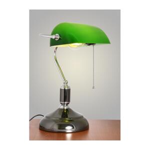 Brilagi Brilagi - Stolní lampa BANK OFFICE 1xE27/60W/230V černá/stříbrná/zelená