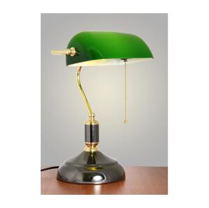 Brilagi Brilagi - Stolní lampa BANK OFFICE 1xE27/60W/230V černá/zlatá/zelená