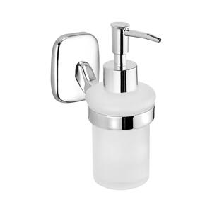 Aqualine Aqualine - Nástěnný dávkovač mýdla RUMBA 160 ml mléčné sklo/lesklý chrom