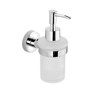Aqualine Aqualine - Nástěnný dávkovač mýdla SAMBA 150 ml mléčné sklo/lesklý chrom