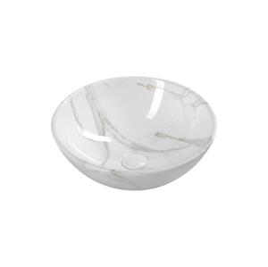 Sapho - Umyvadlo na desku DALMA pr. 42 cm keramika/carrara/bílá MM117