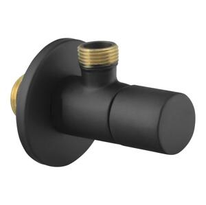 Sapho - Rohový l s rozetou kulatý/matná černá SL015