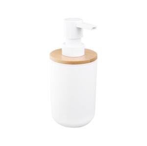 Aqualine Aqualine - Dávkovač mýdla SNOW 350 ml bílá/bambus
