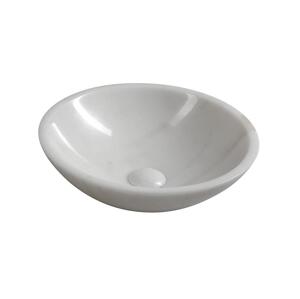 Sapho - Umyvadlo na desku BLOK pr. 40 cm mramor/bílá 2401-34