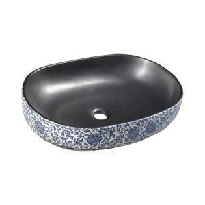 Sapho - Umyvadlo na desku PRIORI 60x40 cm keramika/černá/modrá PI026