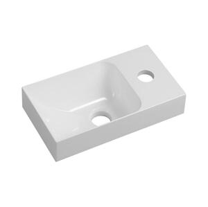 Sapho - Závěsné umyvadlo PICCOLINO 30x17 cm pravá/litý mramor/bílá PK305