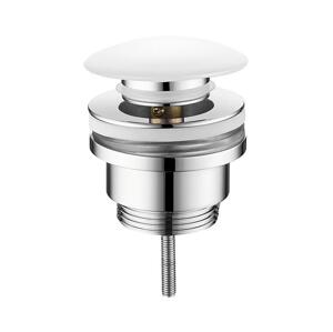 Sapho - Umyvadlová výpusť Click-Clack pr. 6,4 cm keramika/lesklý chrom CV1002C