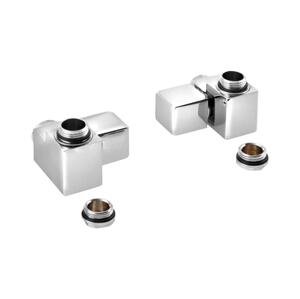 Sapho - Připojovací sada rohových lů CUBE COMBI 2 ks pravá/lesklý chrom CP561S