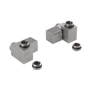 Sapho - Připojovací sada rohových lů CUBE COMBI 2 ks pravá/matná nerez CP562S