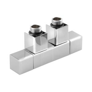 Sapho - Připojovací sada lů pro středové připojení CUBE TWIN lesklý chrom CP581S