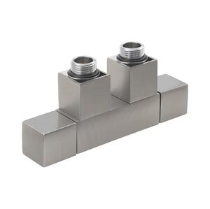 Sapho - Připojovací sada lů pro středové připojení CUBE TWIN matná nerez CP582S