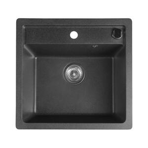 Sapho - Kuchyňský dřez 53x50 cm granit/černá GR1034