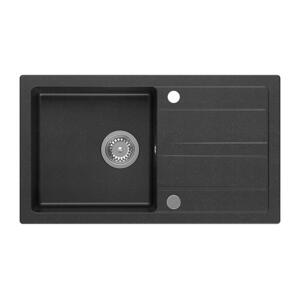 Sapho - Kuchyňský dřez 77x44 cm granit/černá GR7204