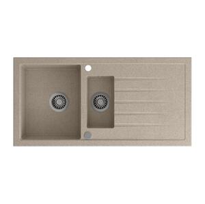 Sapho - Kuchyňský dřez 100x50 cm granit/béžová GR1332