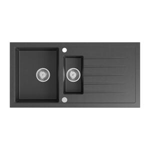 Sapho - Kuchyňský dřez 100x50 cm granit/černá GR1334