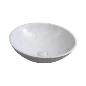 Sapho - Umyvadlo na desku BLOK pr. 42 cm kámen/carrara/matná bílá 2401-42