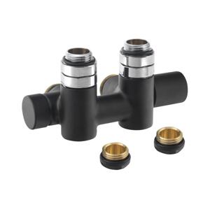 Sapho - Připojovací sada lů pro středové připojení COMBI pravá/matná černá CP461BS