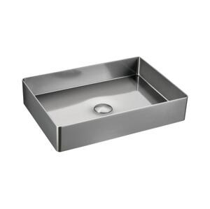 Sapho - Umyvadlo na desku AURUM 50x35 cm broušený nerez AU403
