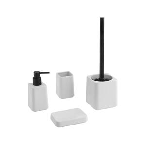 Sapho - Koupelnový set 4 ks bílá/černá PW420