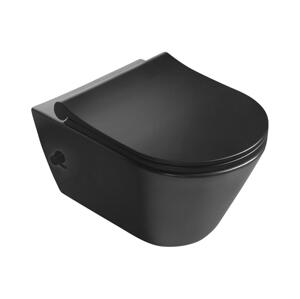 Sapho - Závěsné WC s bidetovou sprškou keramika/matná černá 100315-110