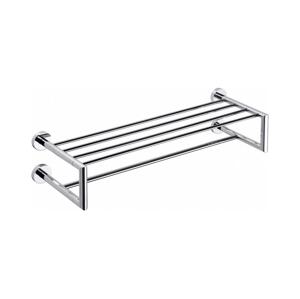 Sapho - Nástěnný věšák na ručníky s policí X-ROUND 22,5x65,5 cm lesklý chrom XR416
