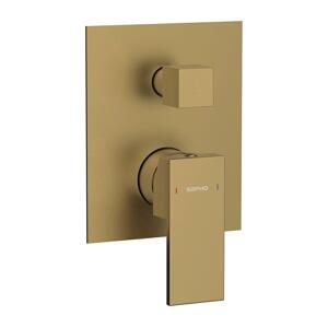 Sapho - Sprchová baterie pro podomítkovou instalaci CUBEMIX matná zlatá CM042GB