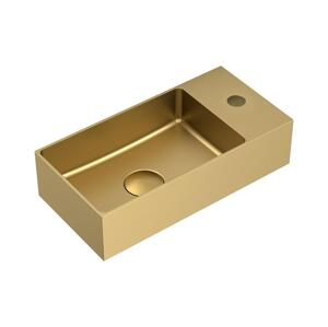 Sapho - Závěsné umyvadlo AURUM 36,5x18 cm matná zlatá AU204