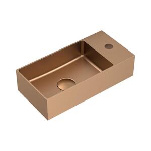 Sapho - Závěsné umyvadlo AURUM 36,5x18 cm matná měděná AU304