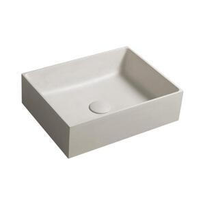 Sapho - Umyvadlo na desku FORMIGO 47,5x36,5 cm beton/matná písková FG114