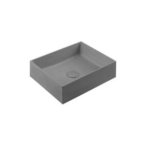 Sapho - Umyvadlo na desku FORMIGO 47,5x36,5 cm beton/šedá FG117